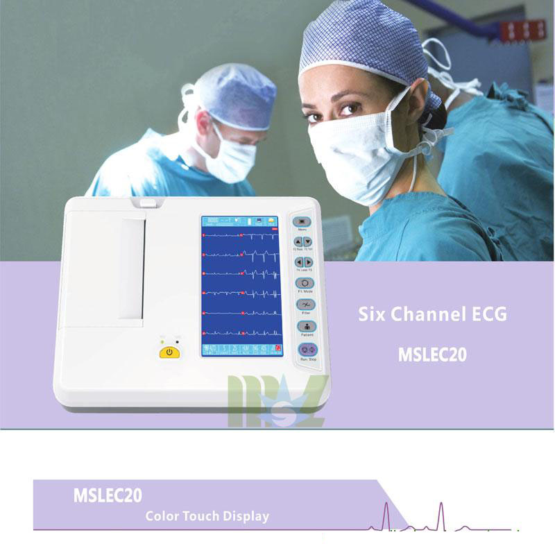 Portable six lead ecg MSLEC20