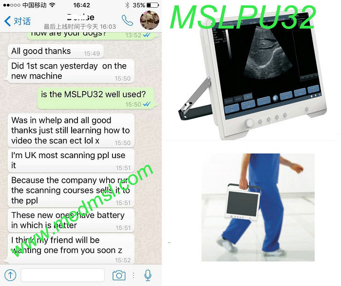MSL Ultrasound machine MSLPU32 Praises From Clients