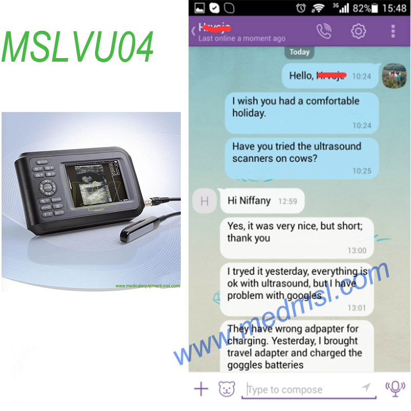 handheld Veterinary ultrasound MSLVU04 Praises From Clients