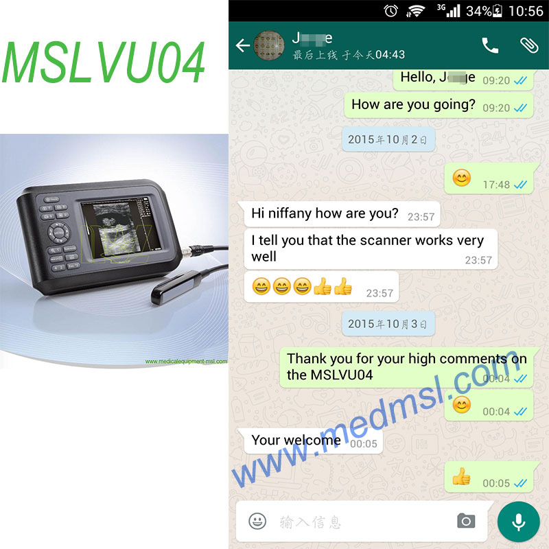 hot Veterinary ultrasound MSLVU04 Praises From Clients